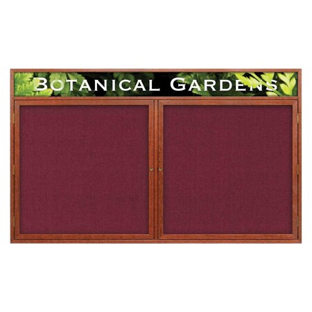 United Visual Products Triple Door Indoor Enclosed Easy Tack Bo UV308EZ-GREEN-BRONZE